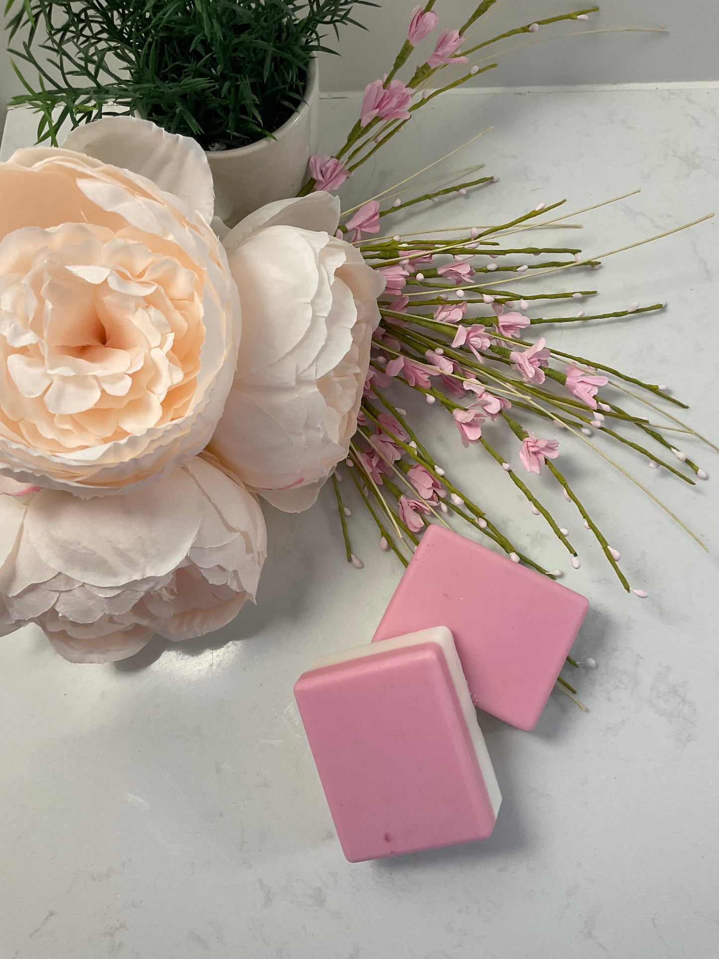 Layered goats milk soap