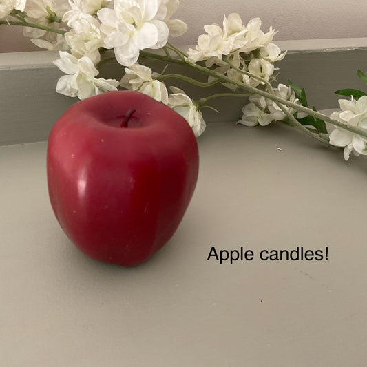 Apple shaped candle