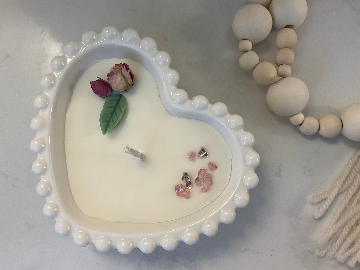 Heart dish 5 oz candle