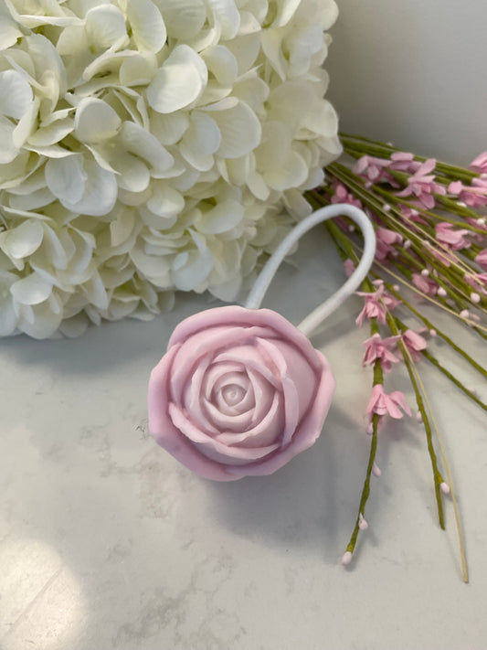 Rose shaped soap on a rope