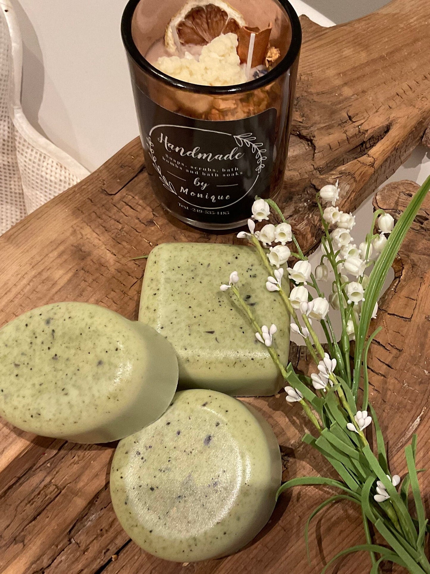 Handmade all natural clay soap.