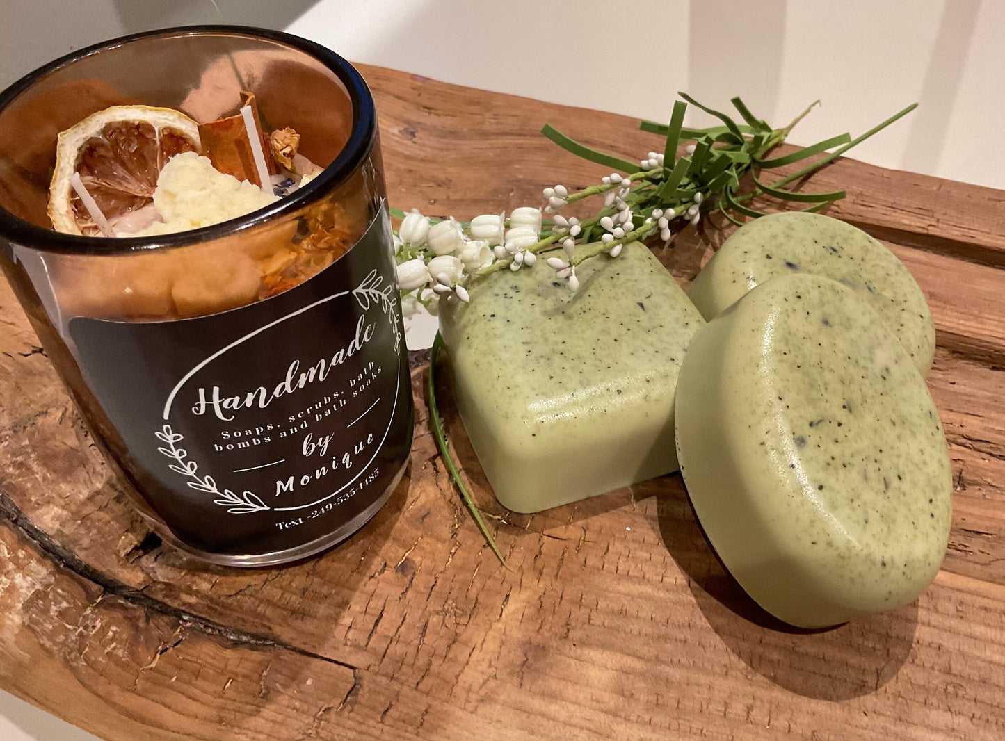 Handmade all natural clay soap.