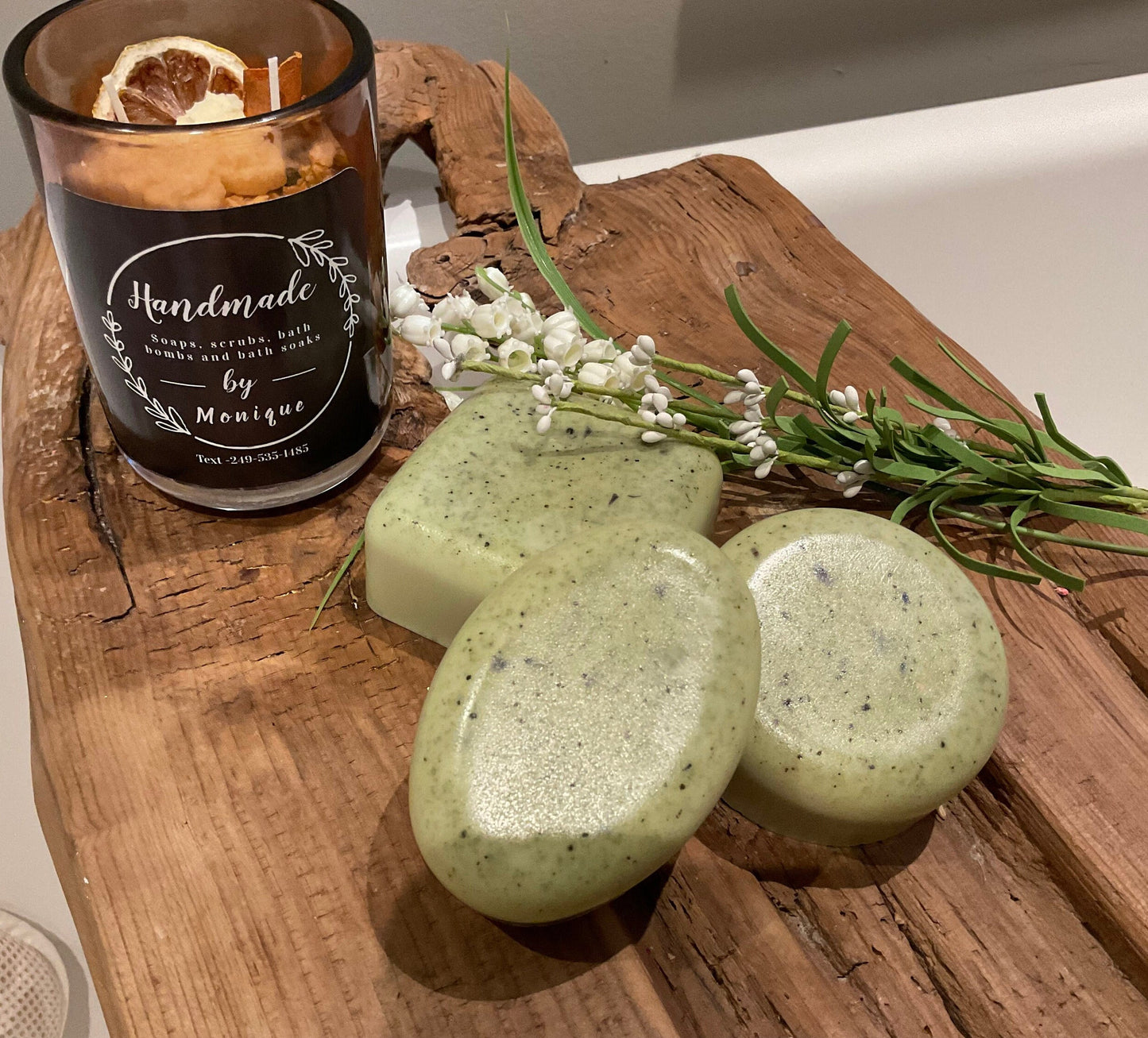 Handmade all natural clay soap.