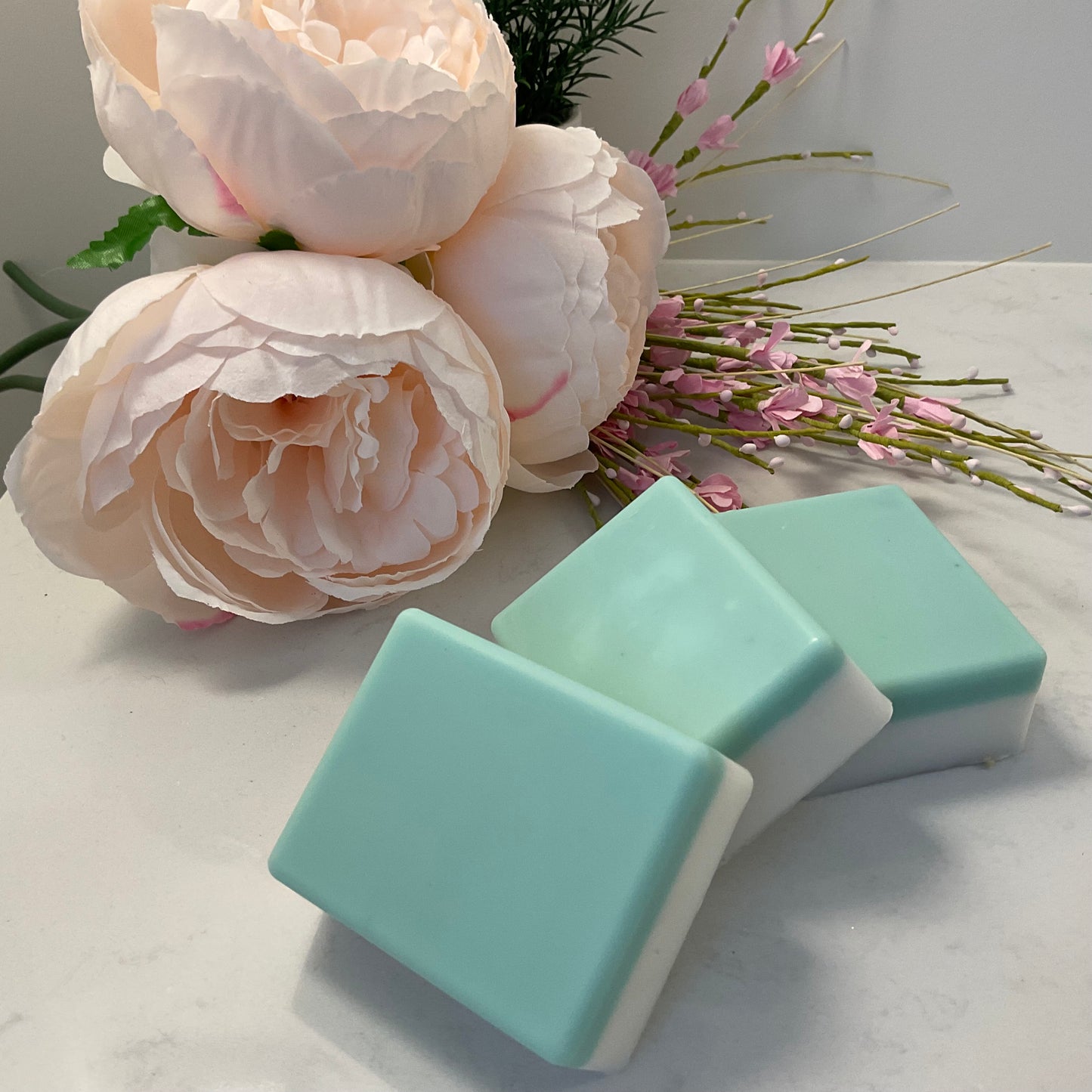 Layered goats milk soap