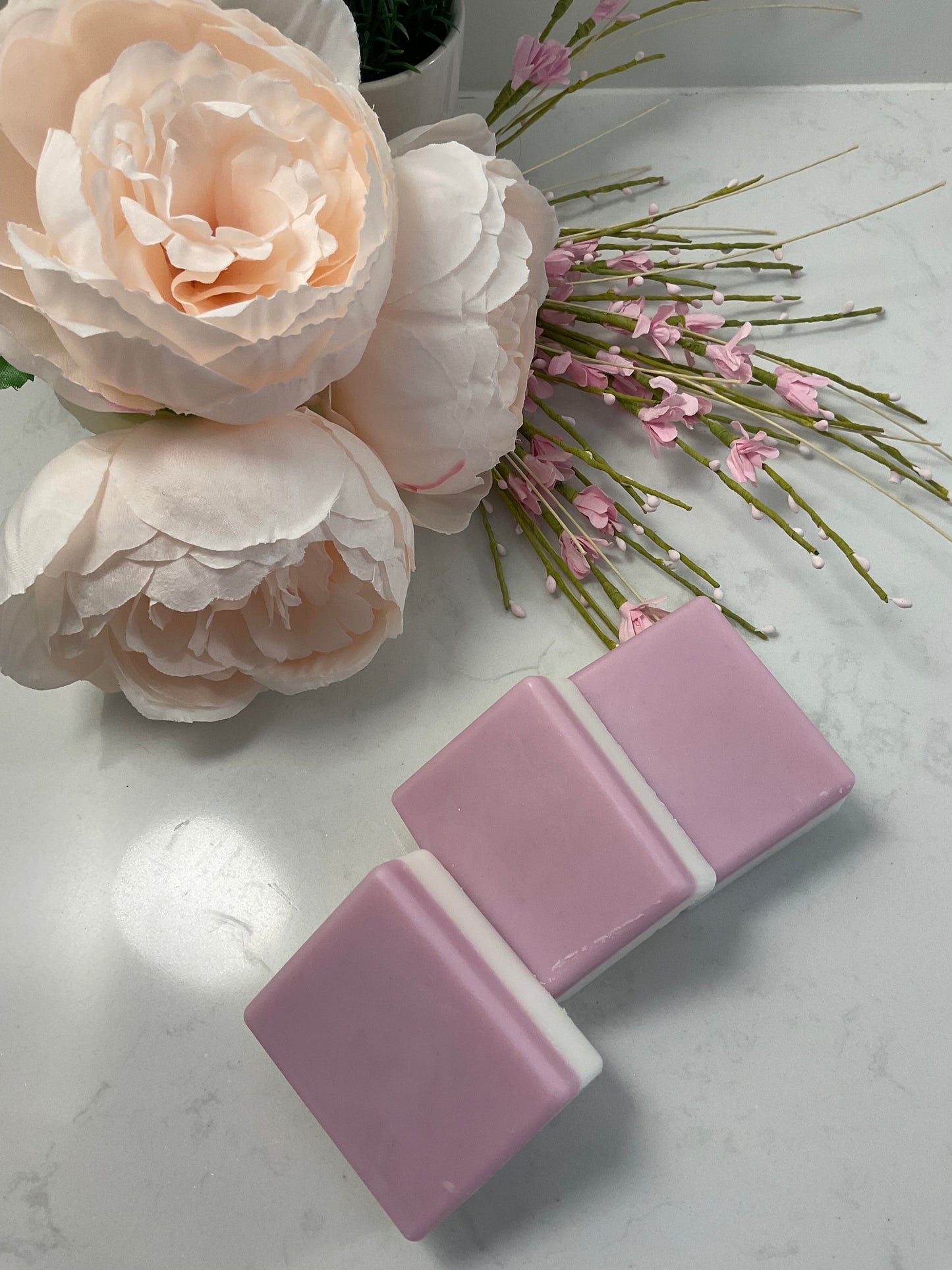 Layered goats milk soap