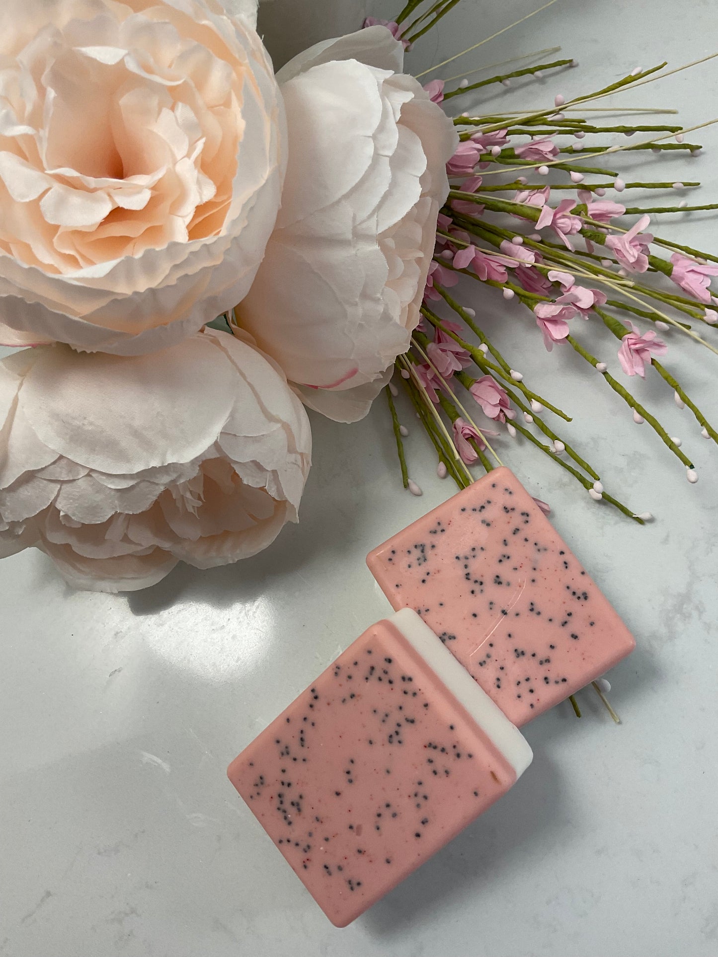 Layered goats milk soap