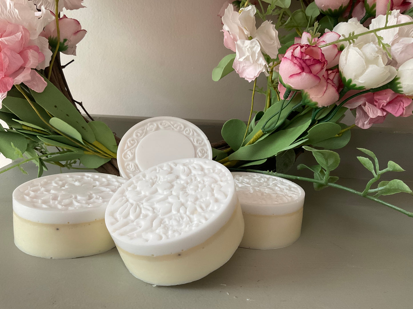 Medallion milk and honey soaps