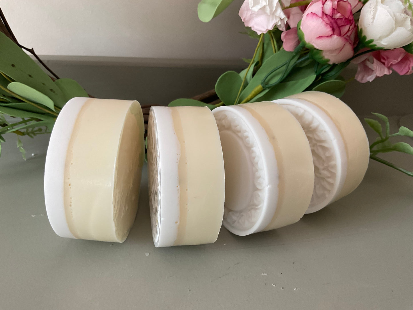 Medallion milk and honey soaps