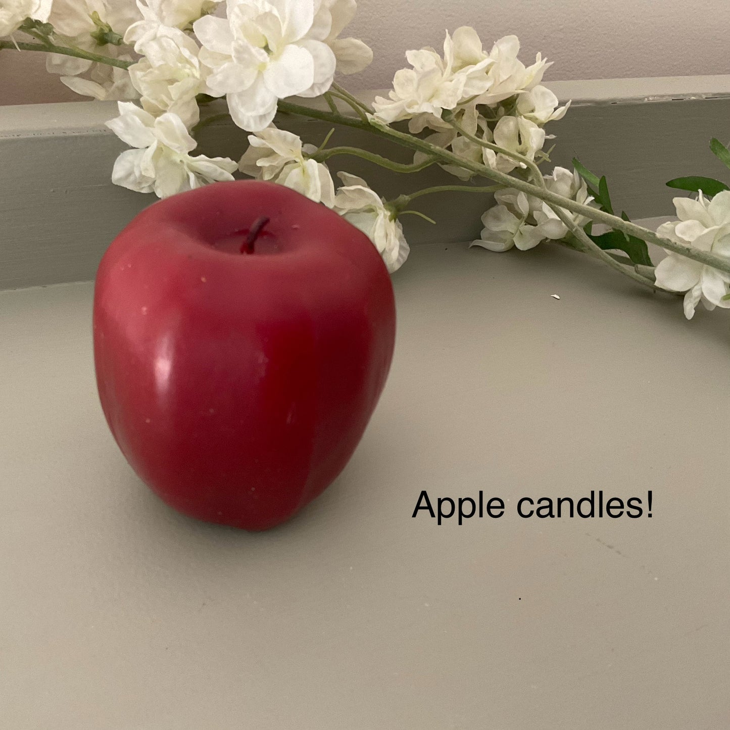 Apple shaped candle
