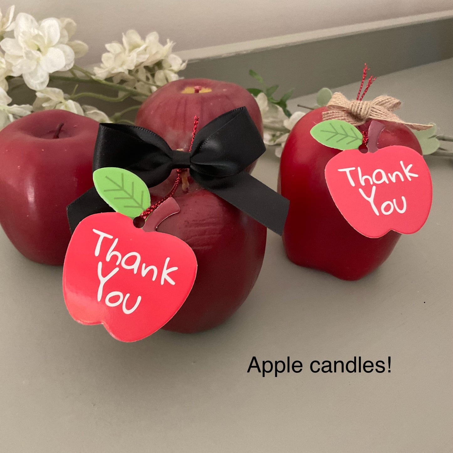 Apple shaped candle