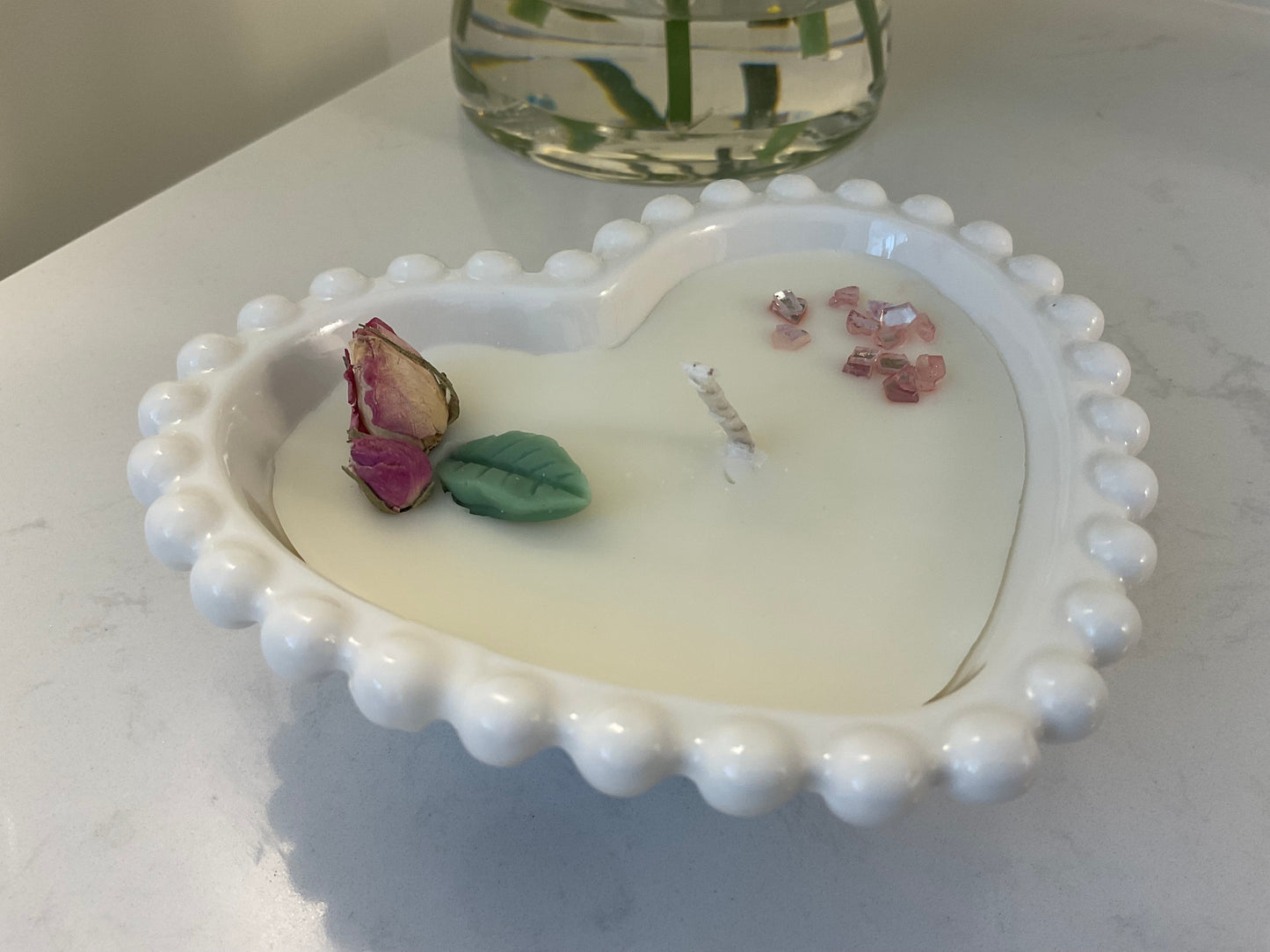 Heart dish 5 oz candle