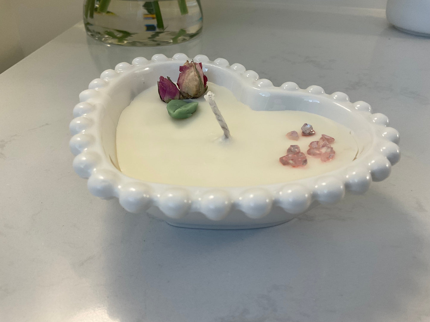 Heart dish 5 oz candle