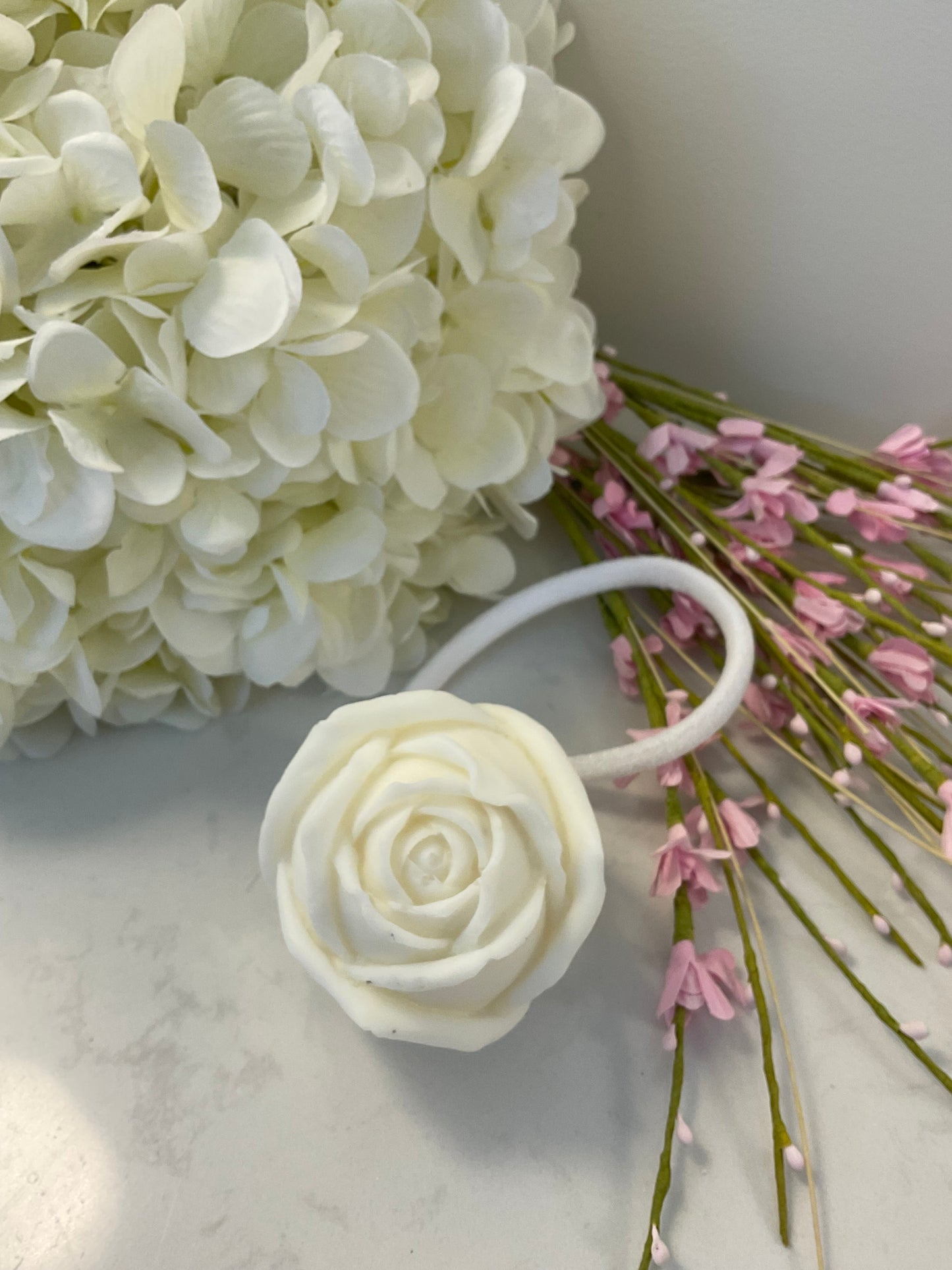 Rose shaped soap on a rope