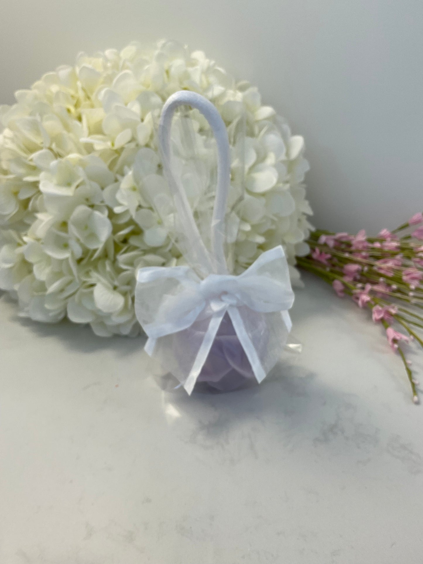 Rose shaped soap on a rope